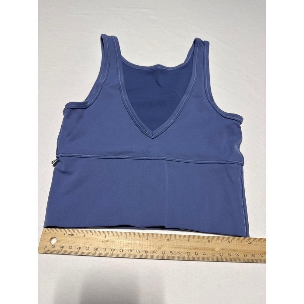 Lululemon Blue Athletic Tank Top V-Neck Yoga Activewear Size 2 XS/S - Picture 4 of 6